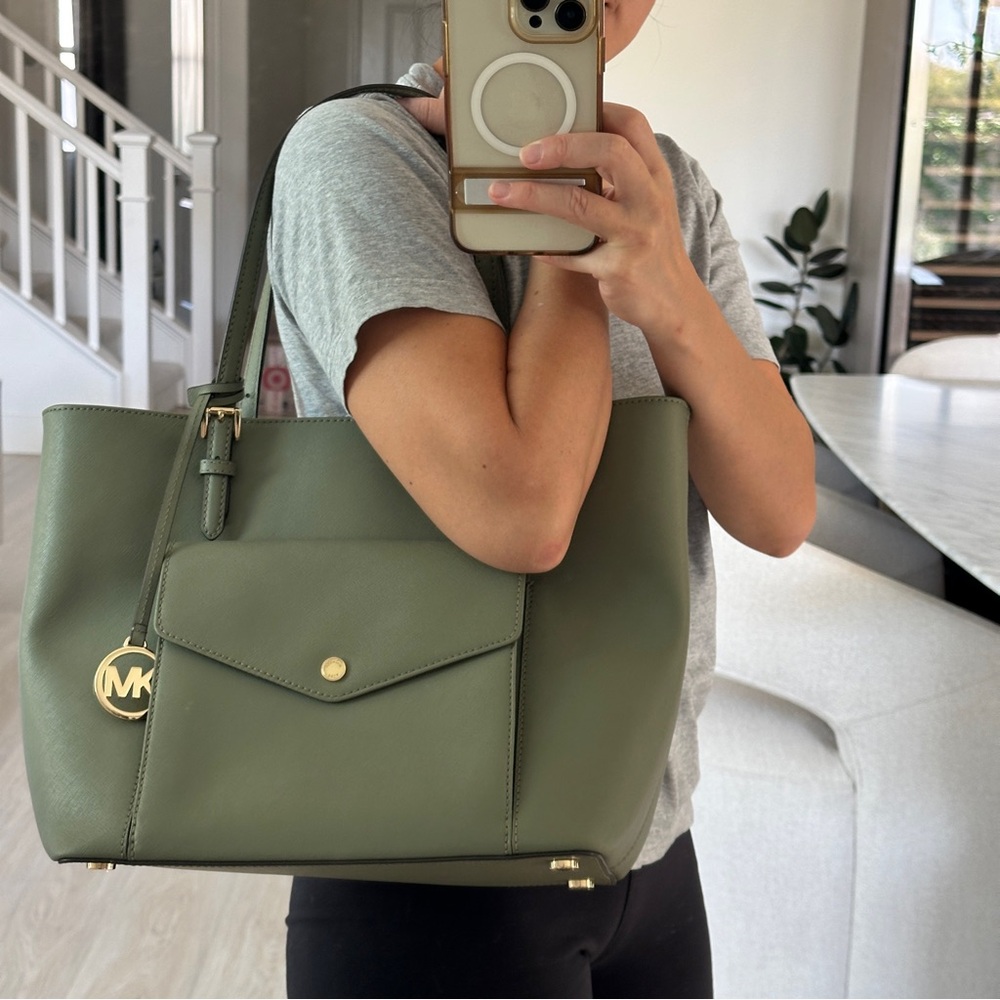 Michael Kors Olive Green Tote Bag - Picture 9 of 9